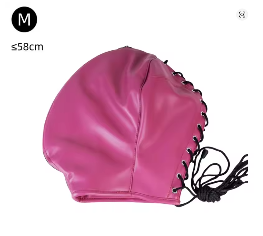 Capucha de Cuero con Cremallera – Anonimato y control sensorial - Imagen 2