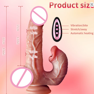 Dildo Realista con Rotación y Empuje, Termico