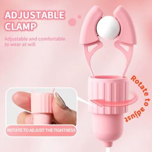 Abrazadera vibratoria para pezones para mujer, vibrador de succión para lamer la lengua, masaje de senos, Labia, clítoris